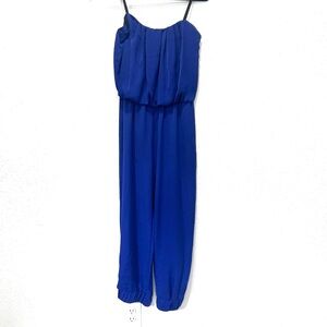 City Triangles royal Blue‎ Sleeveless Jumpsuit with Wide Leg medium